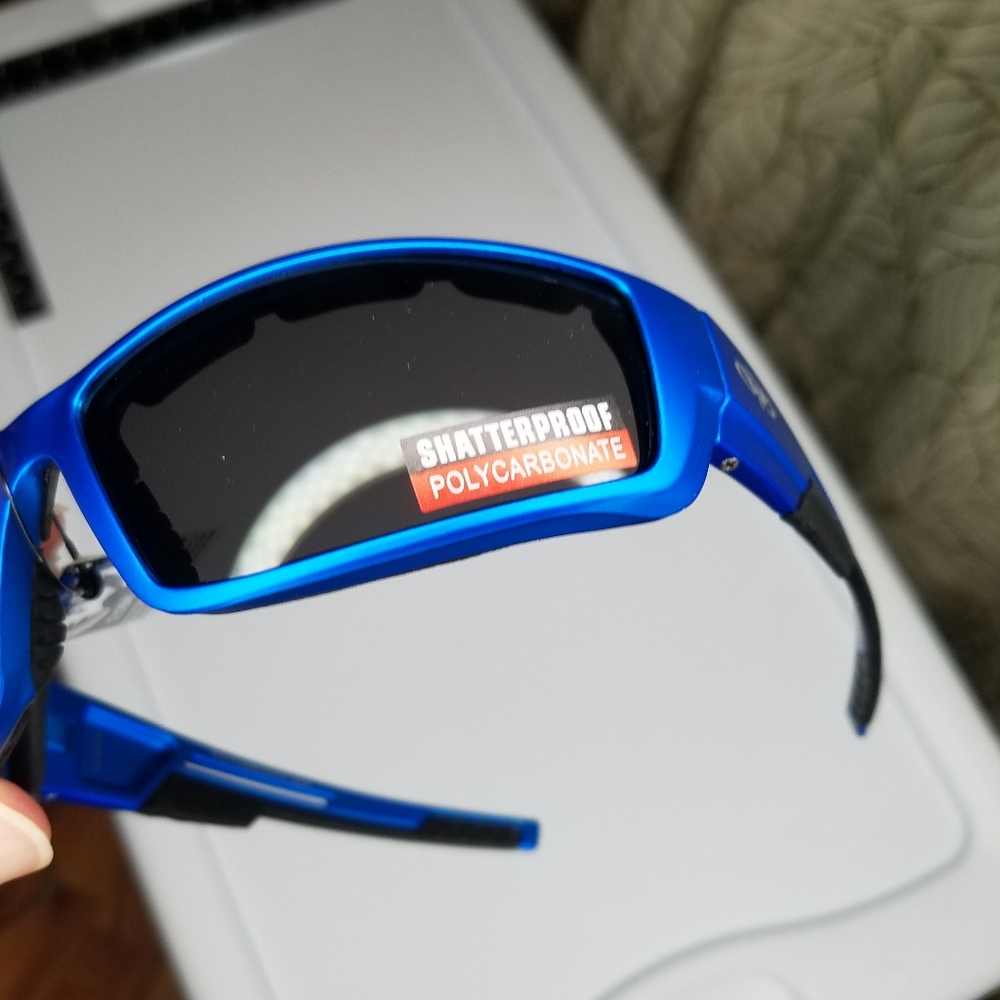 Blue Designer Motorcycle Riding Sunglasses Bin22 - Picture 10 of 16